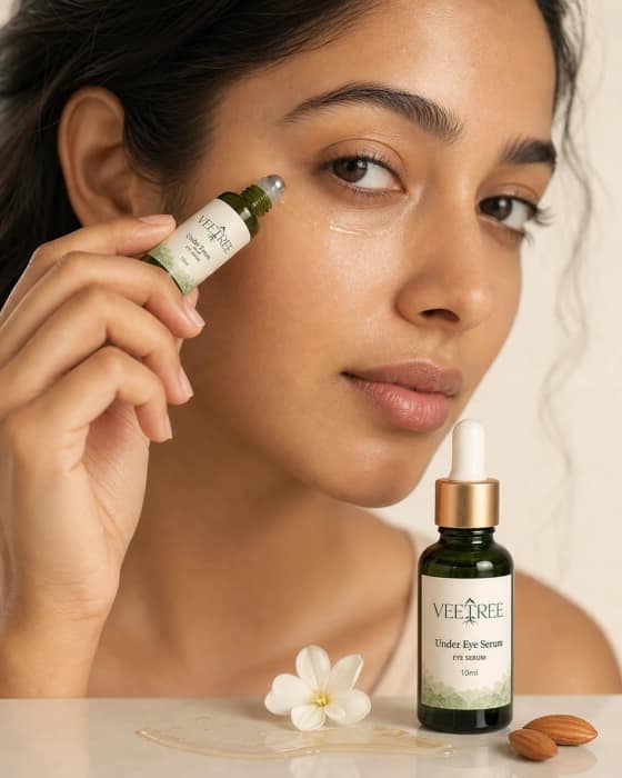 Under-eye serum for tired-looking eyes